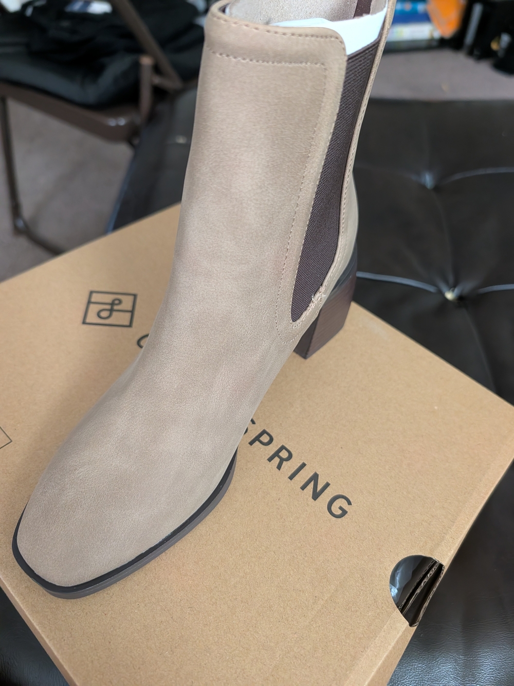 Call It Spring Taupe Chelsea Ankle Boot